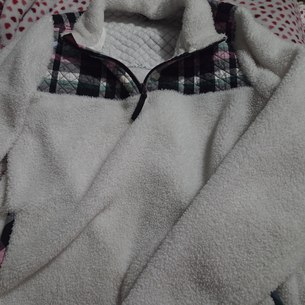 Vera Bradley Cream Sherpa Pullover